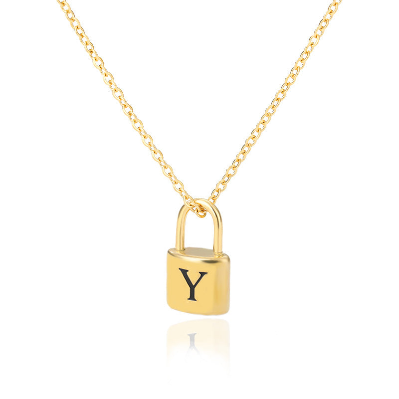 Letter Lock Necklace For Men