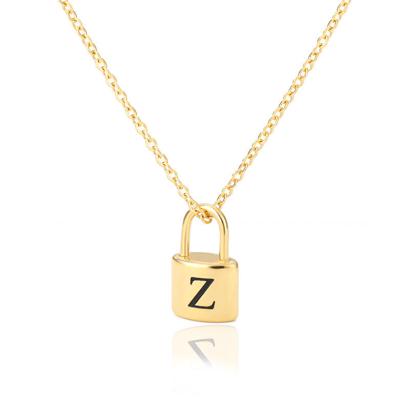 Letter Lock Necklace For Men