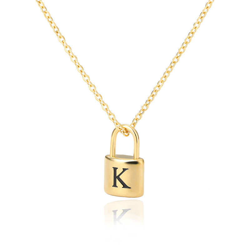 Letter Lock Necklace For Men