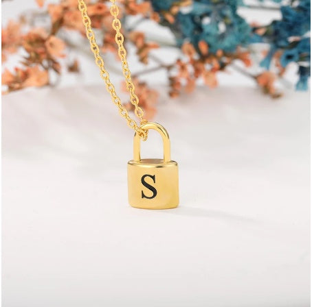 Letter Lock Necklace For Men