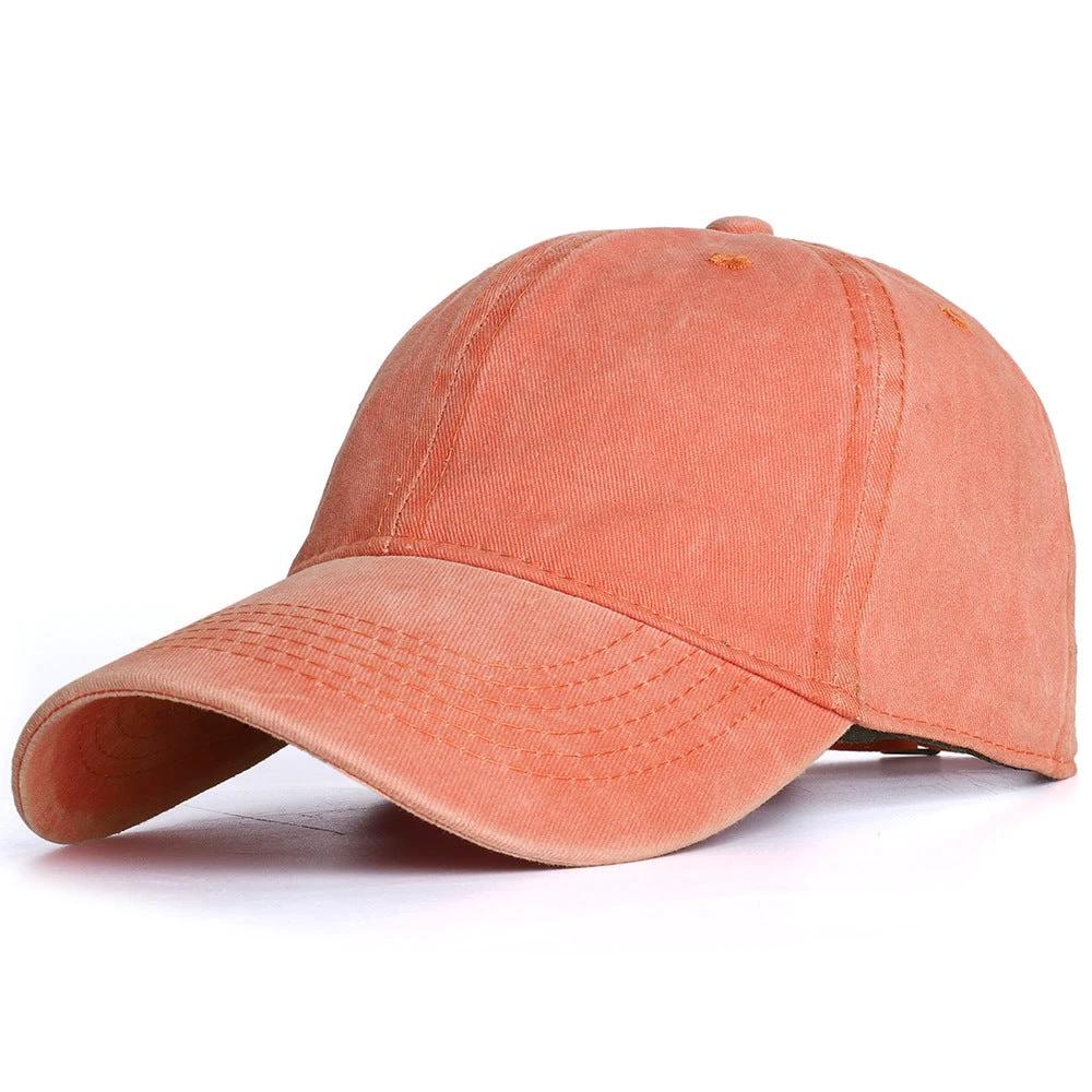All-match Washable Solid Color Baseball Cap For Men by GJG Denim