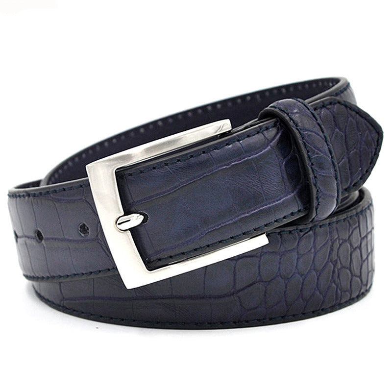 Mens  Fashion Waist Belts Faux Pattern With Split Leather Luxury Male Designer Belt Accessories