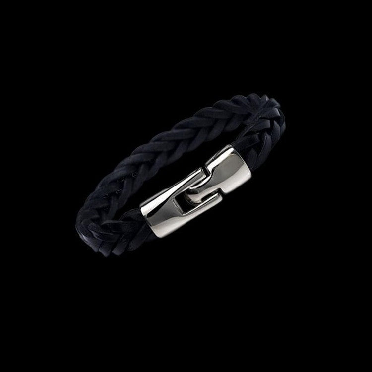 Leather Alloy Vintage Hand-woven Bracelet For Men