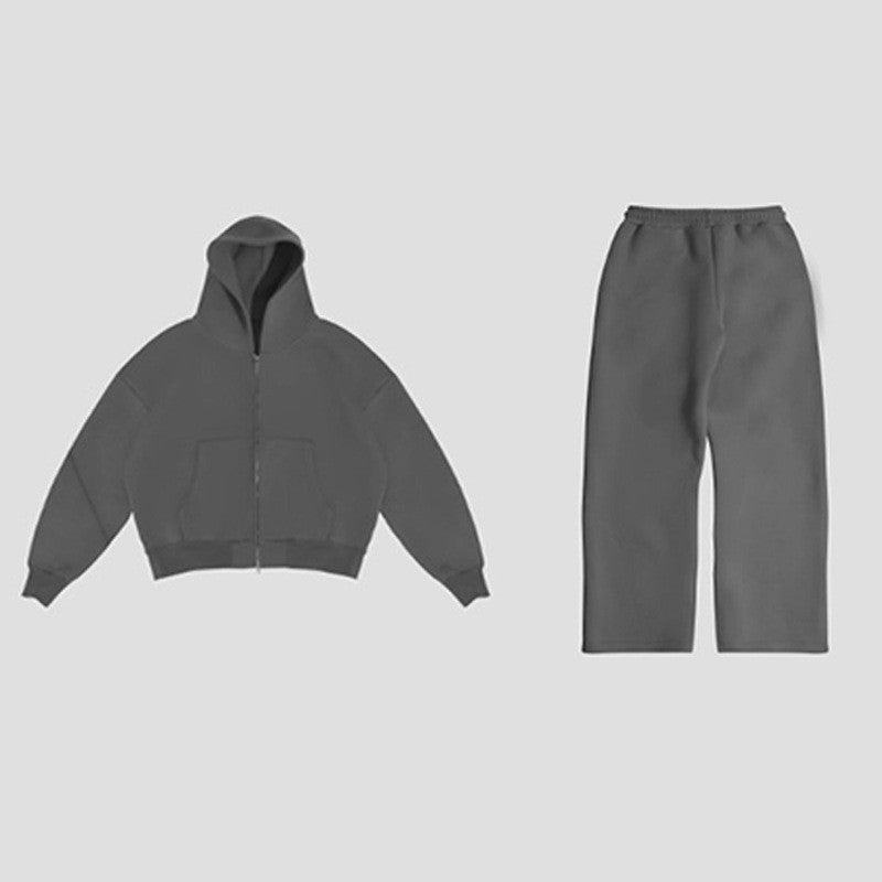 Retro Sports Casual Hoodie Leisure Suit