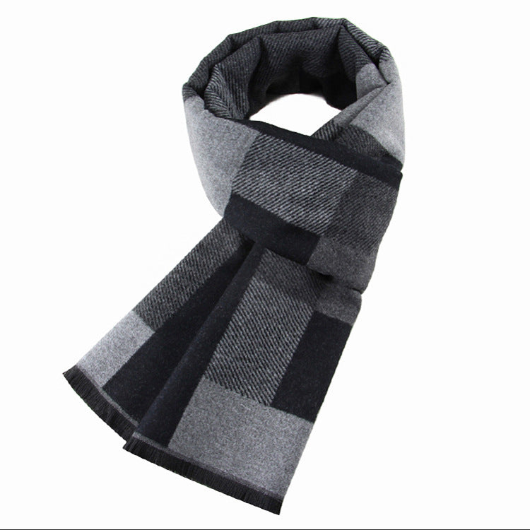Men's Wool-like Scarf Plaid