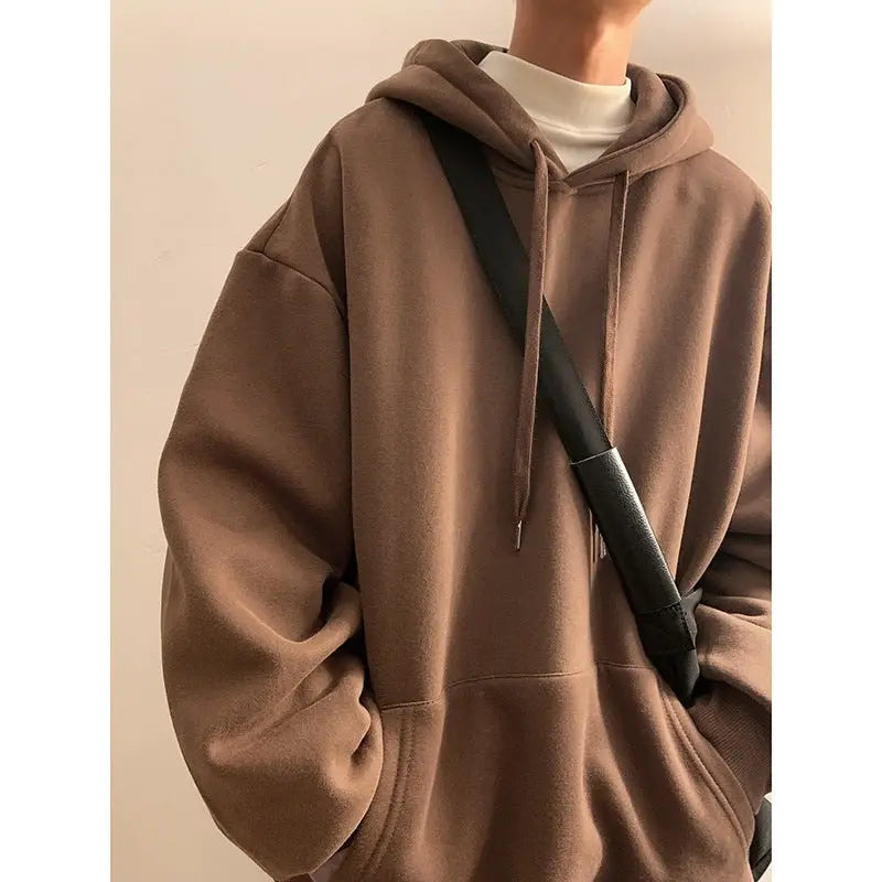 Men's Fashionable Solid Color Hooded sweatshirt by GJG Denim