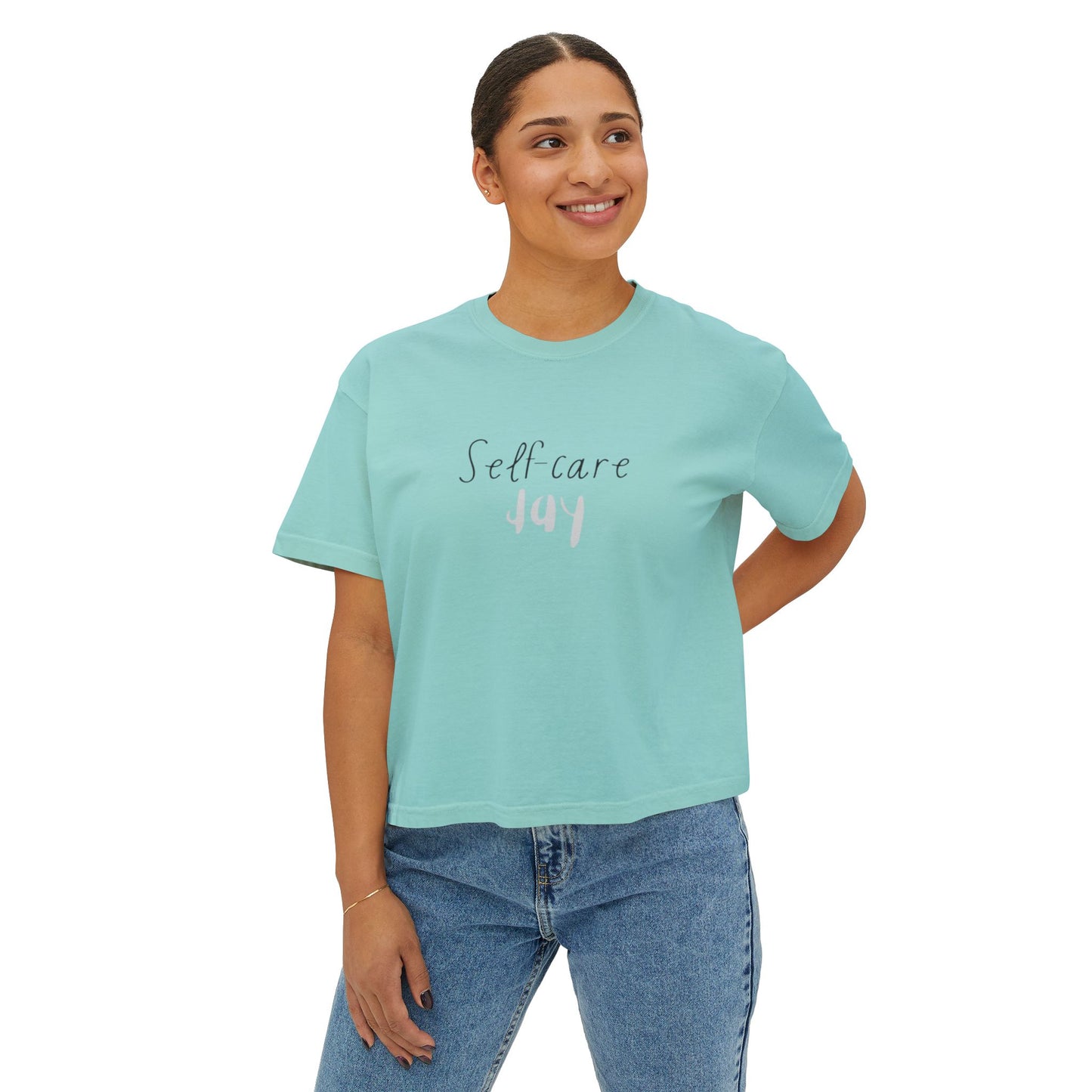 Self care day Women's Boxy Tee Self care day