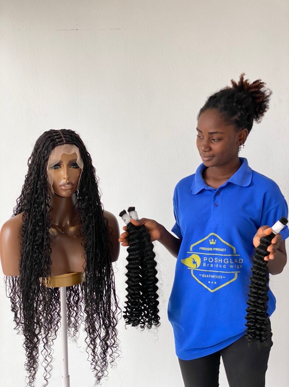 Bohemian humanhair Knotless-Ready to ship (Tara)