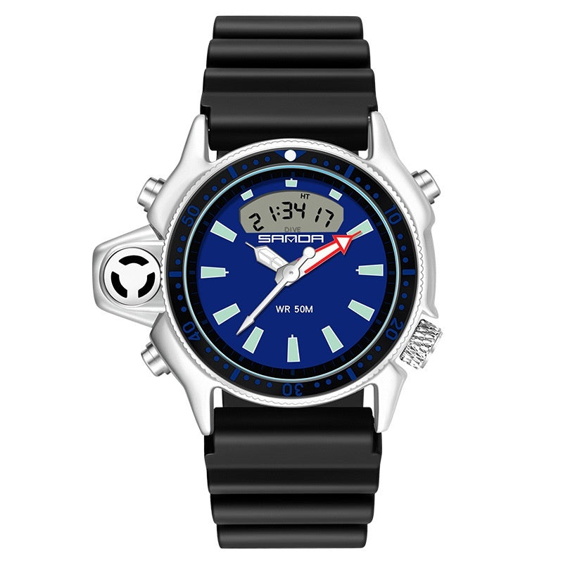 Sports Multifunctional Outdoor Waterproof Large Dial Watch For Men