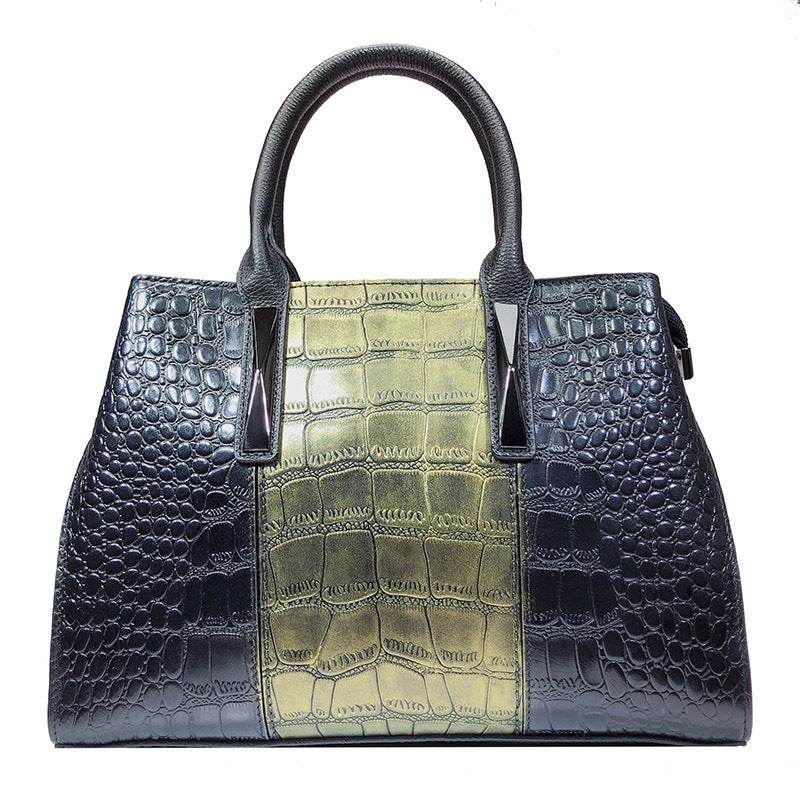 Ladies Leather Crocodile Pattern Women Handbag