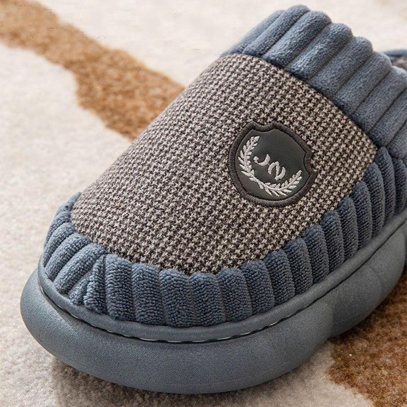 Men's Colorblock Indoor Thick-soled Fleece Sippers