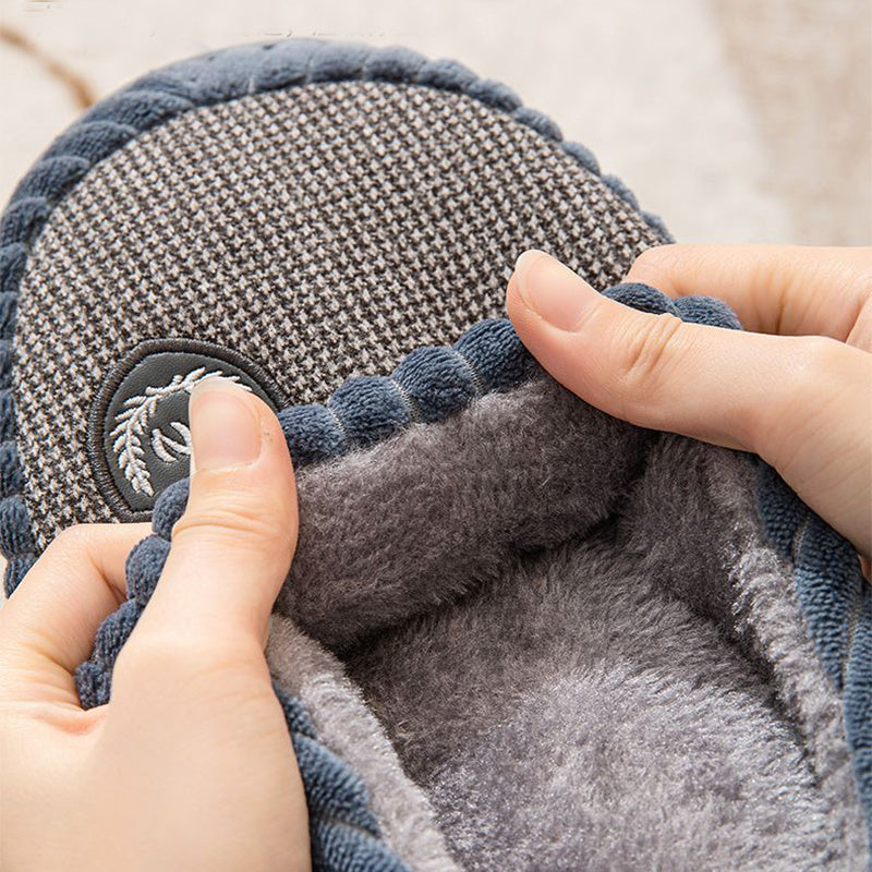 Men's Colorblock Indoor Thick-soled Fleece Sippers