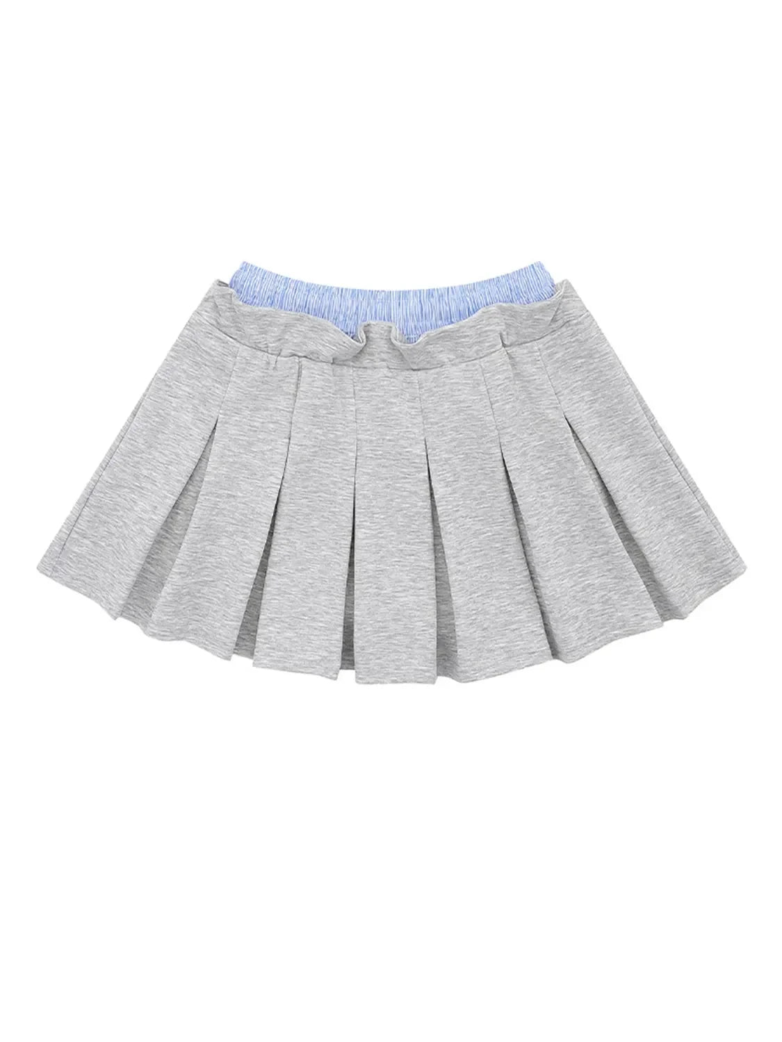 Drawstring Pleated Mini Skirt by Lady Ros