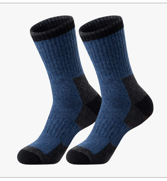 Men's Wool Fleece Lined Padded Warm Terry-loop Socks