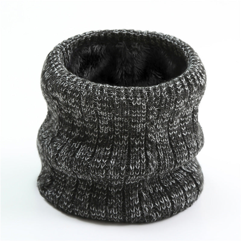 Men's Twist Wide Striped Fleece-lined Knitted Scarf