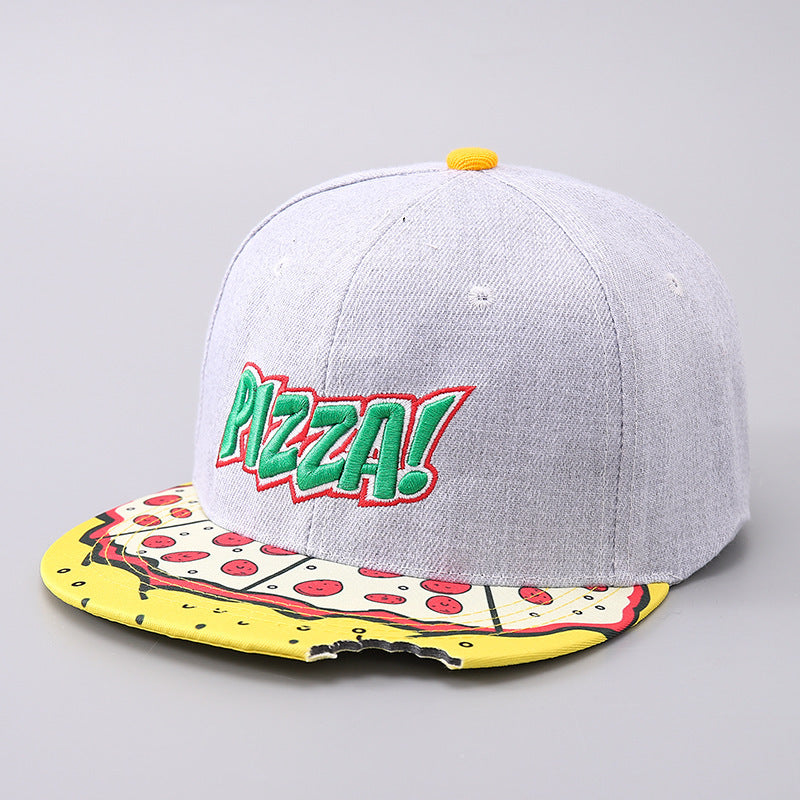 Men's Flat Brim Missing Corner Snack Baseball Cap