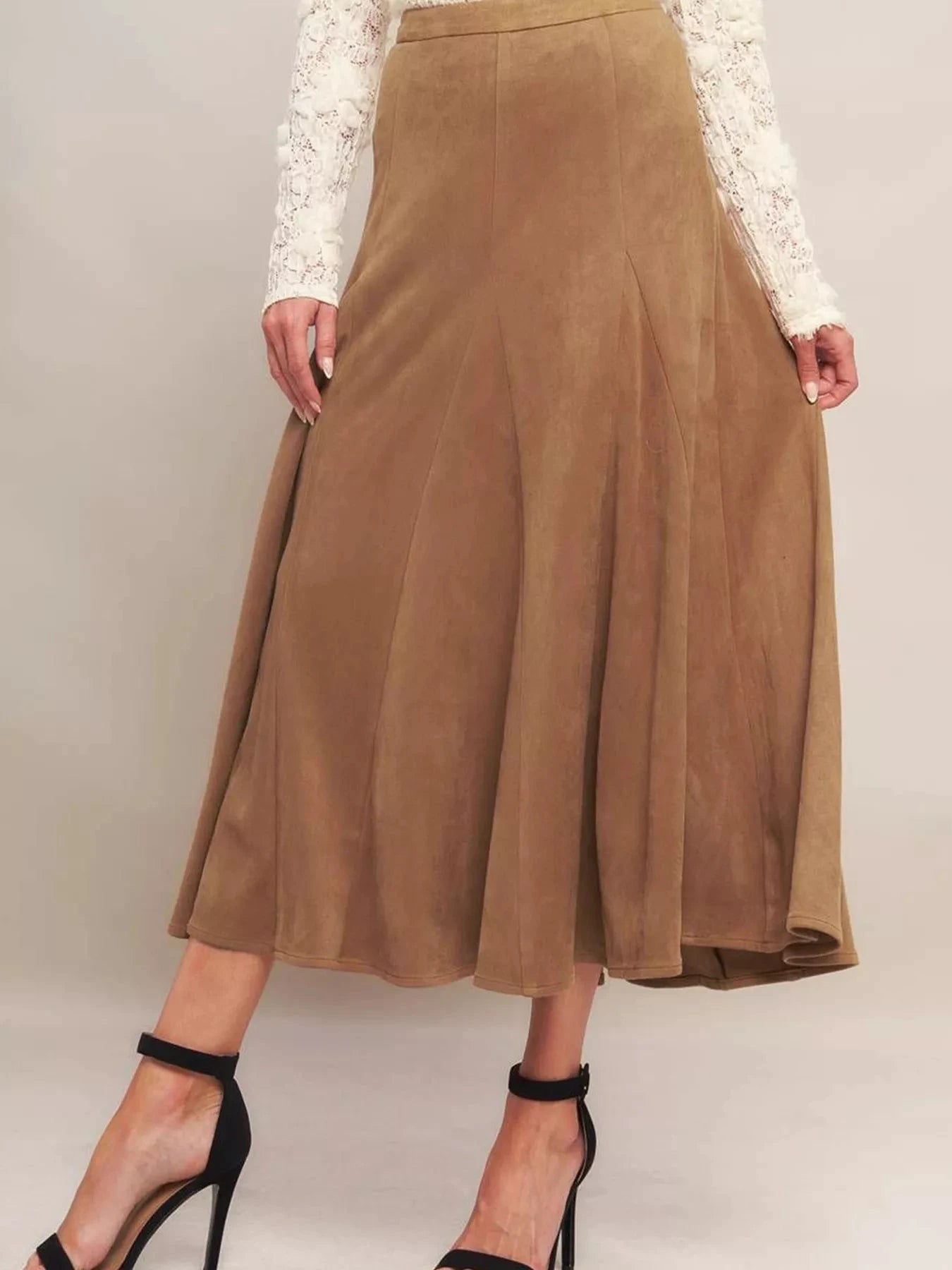 Flowy A-Line Midi Skirt by Lady Ros