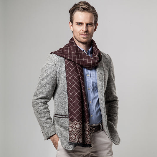 Classic Plaid Casual Warm Scarf For Men