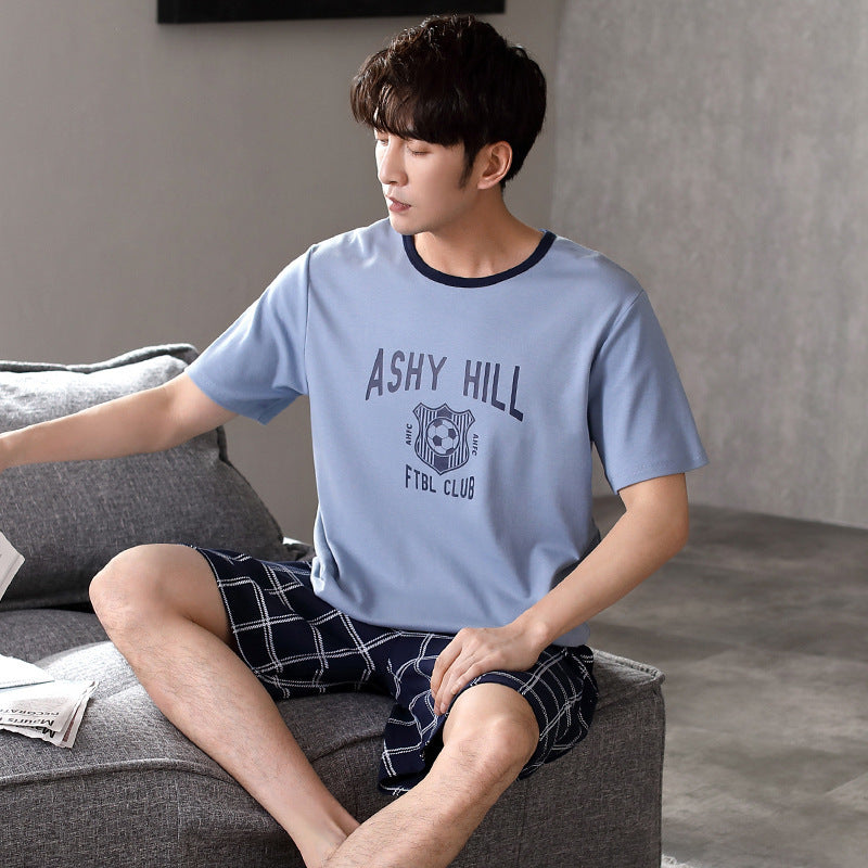 Men's Cotton Short Sleeve Pajama Set