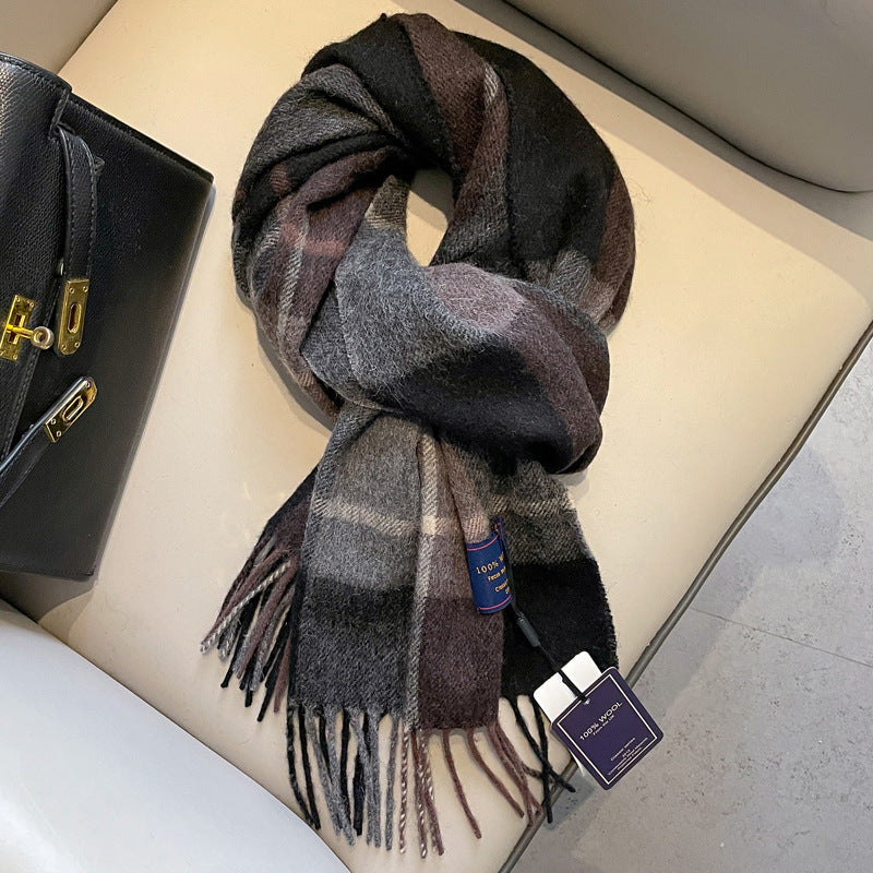 Men's Wool Scarf Winter