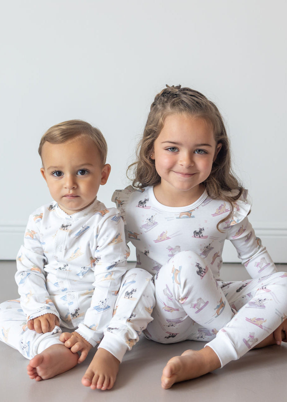 Ski Pups Girl Pima Long Pajama Set
