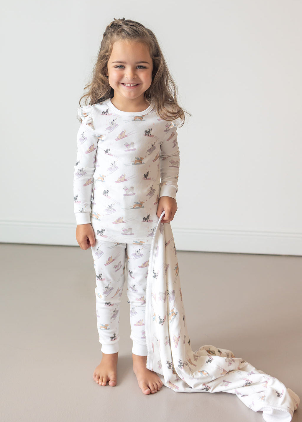 Ski Pups Girl Pima Long Pajama Set