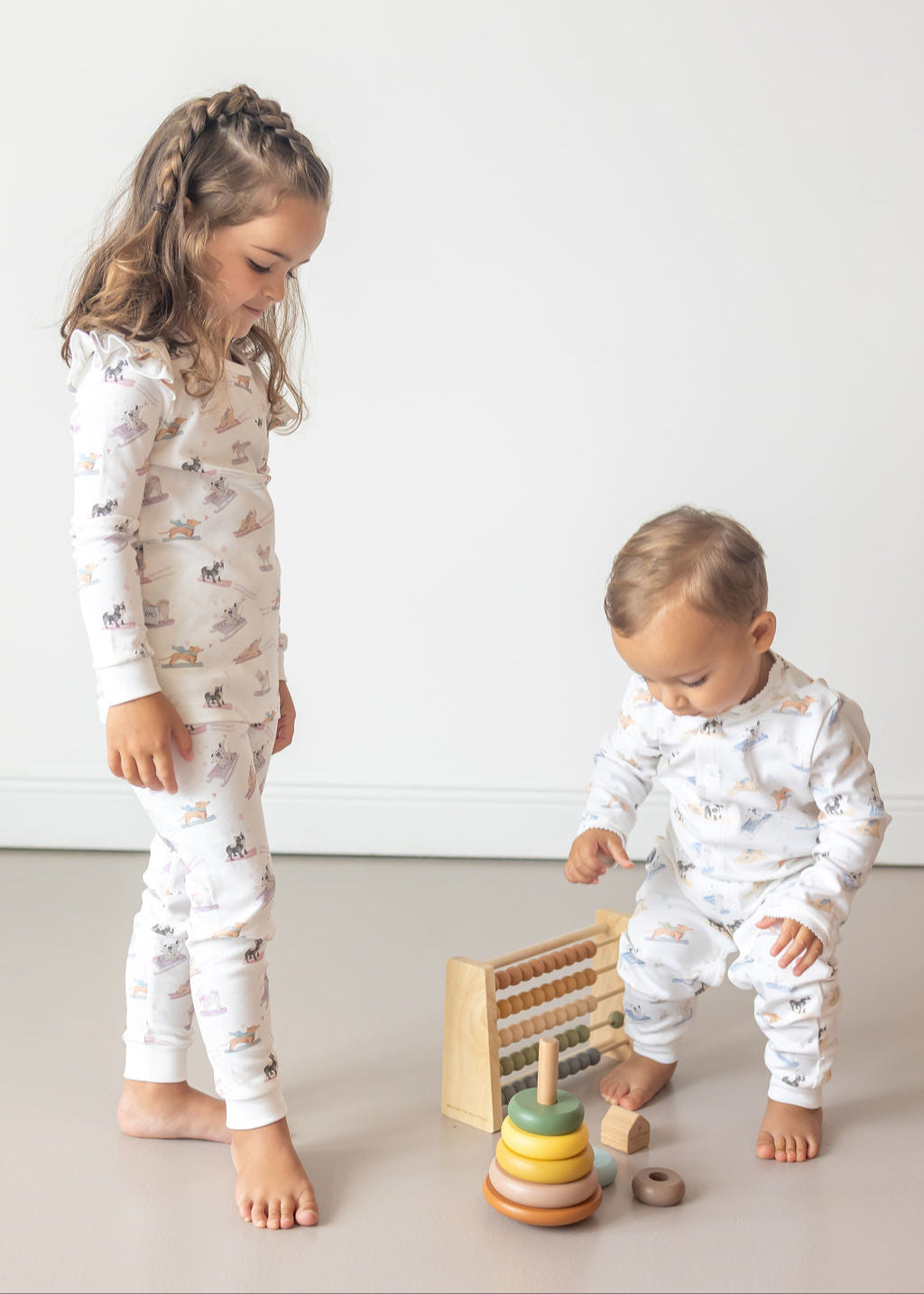 Ski Pups Boy Pima Baby Pajama