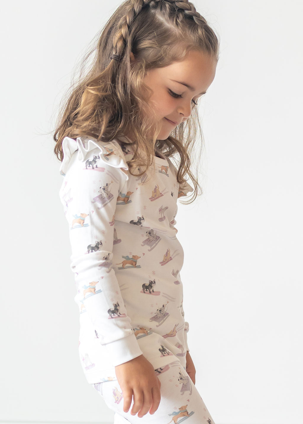 Ski Pups Girl Pima Long Pajama Set