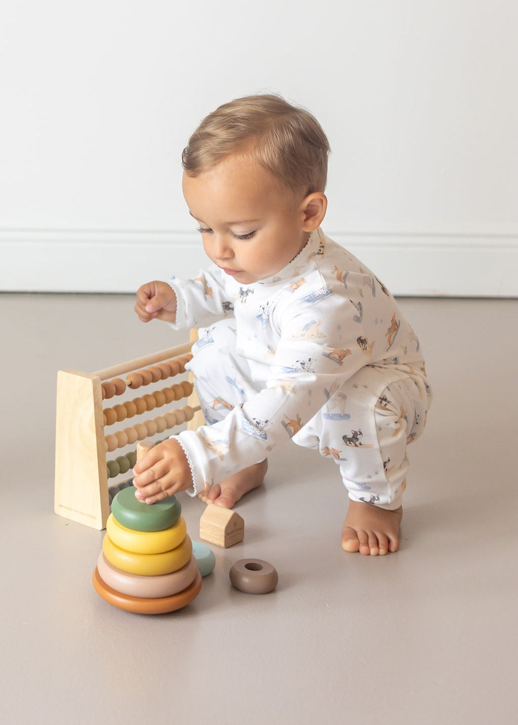 Ski Pups Boy Pima Baby Pajama