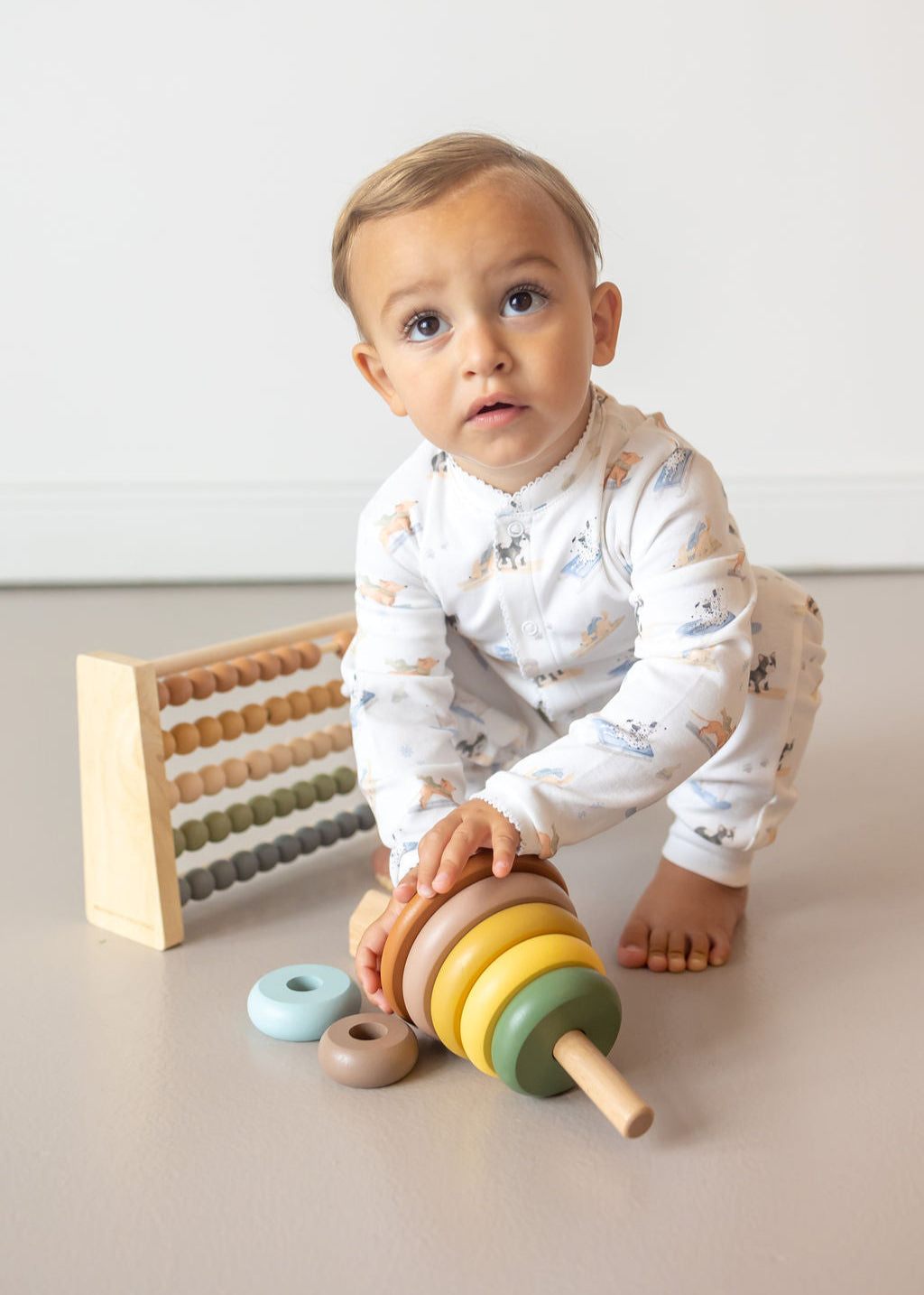 Ski Pups Boy Pima Baby Pajama