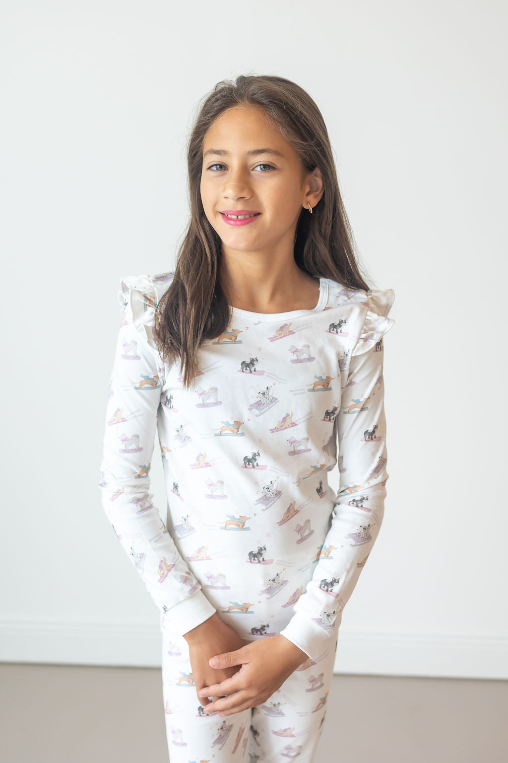 Ski Pups Girl Pima Long Pajama Set