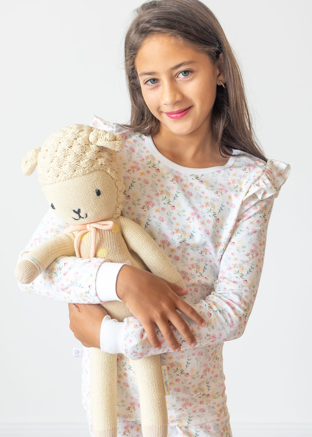 Winter Flowers Pima Long Pajama Set