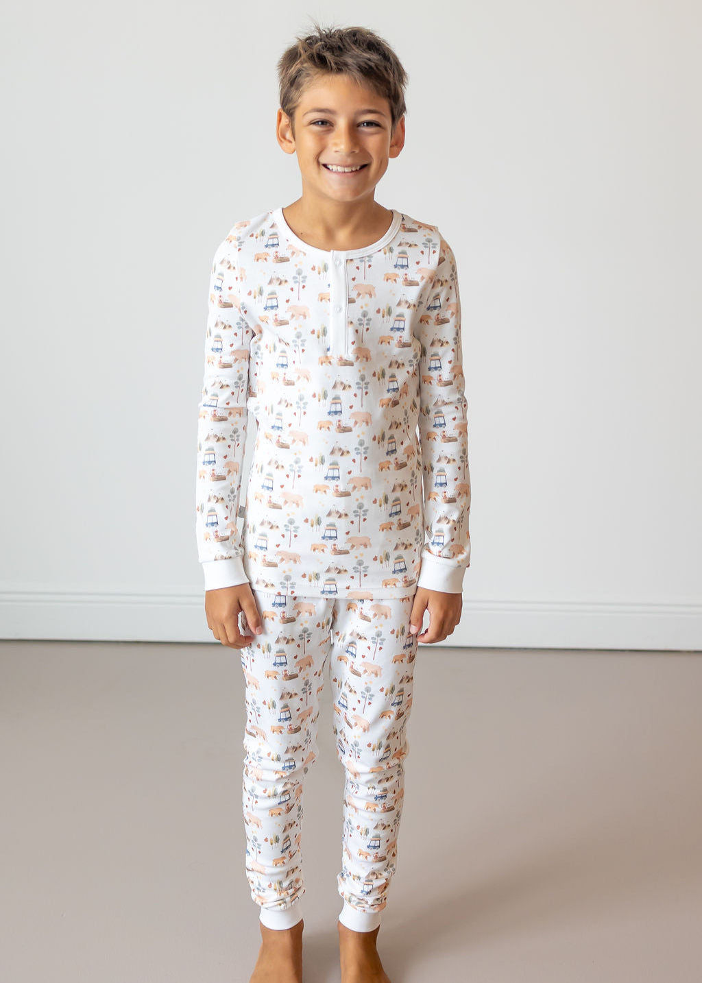 Forest Adventure Pima Long Pajama Set