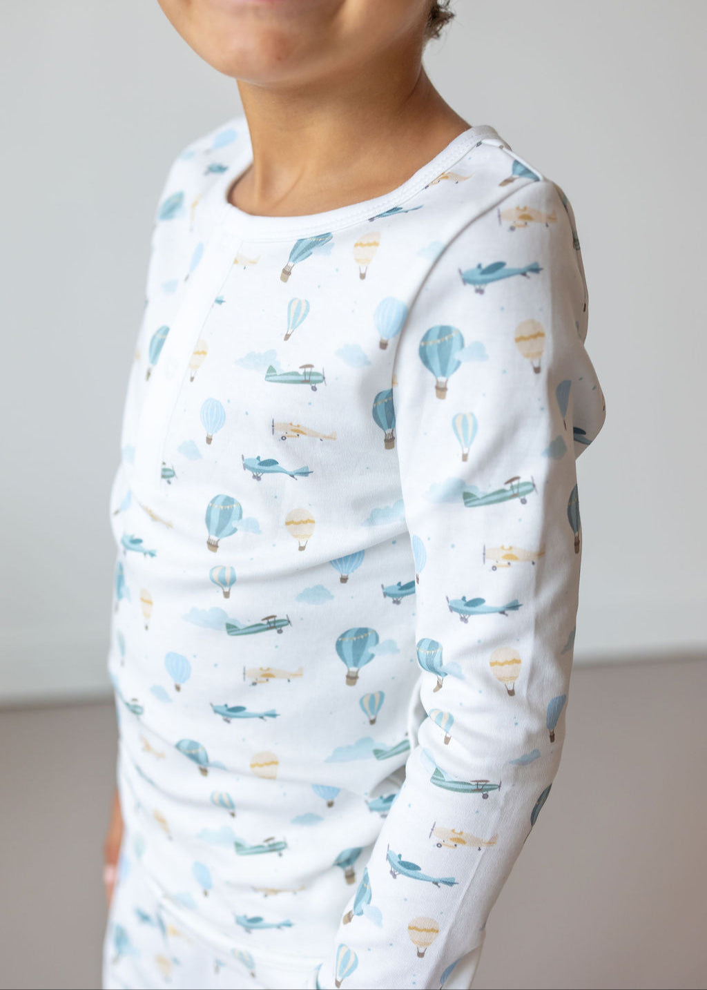 Little Airplanes Pima Long Pajama Set