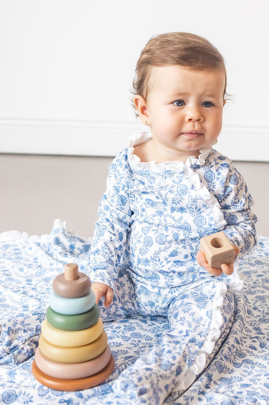 Floral Bunnies Pima Baby Pajama