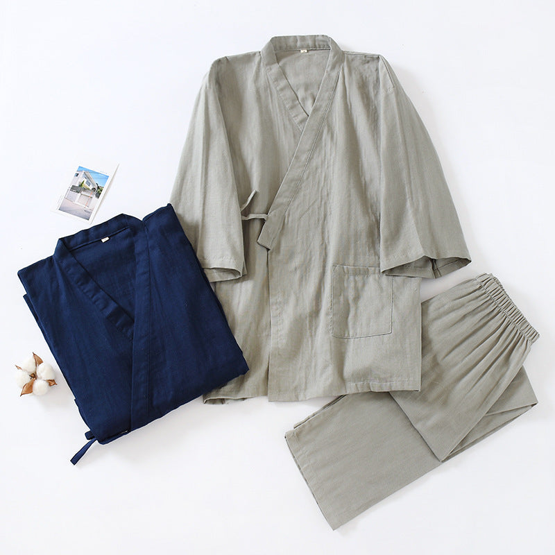 Men's Pure Cotton Gauze Pajamas