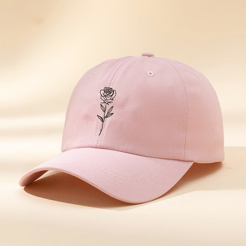 Men's Casual Simple Rose Washed Baseball Cap