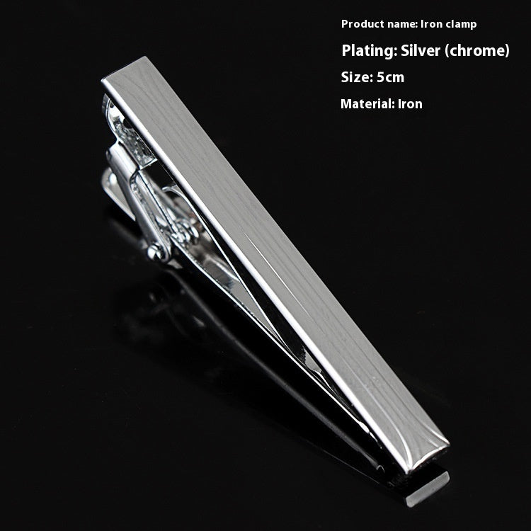 Men's Business Silver Simple Fashion Short Tie Clip