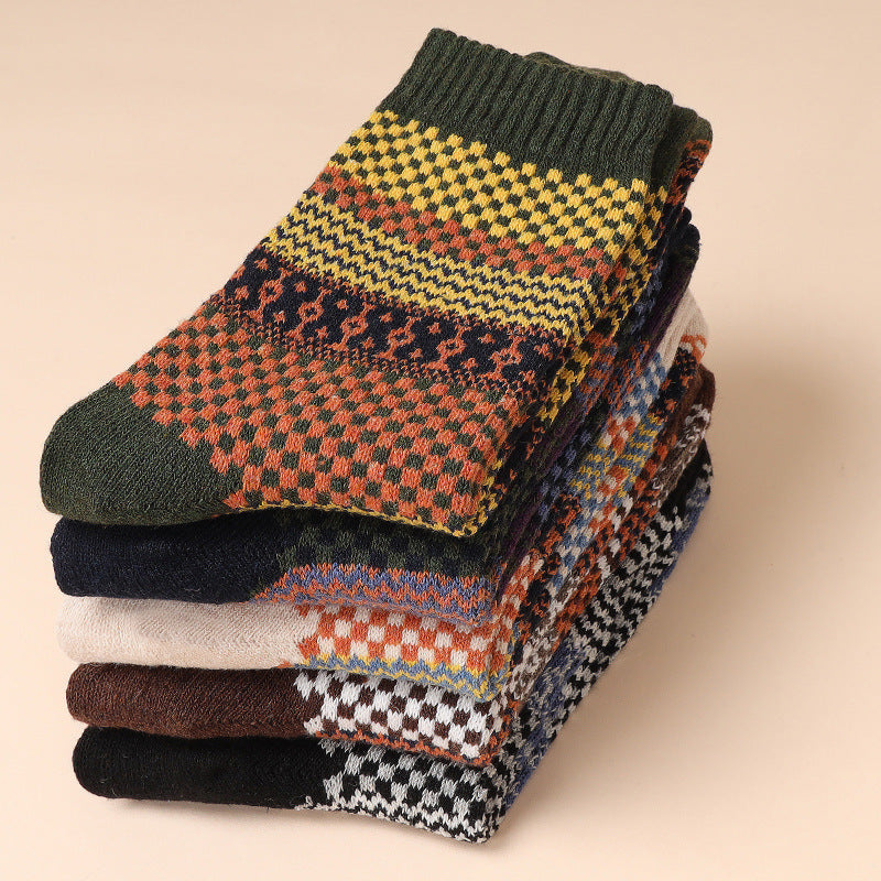 Men's 5-10 Pairs Retro Thick Socks