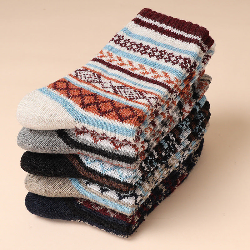 Men's 5-10 Pairs Retro Thick Socks