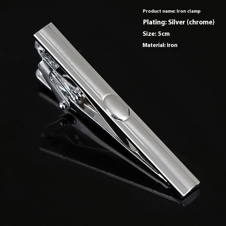 Men's Business Silver Simple Fashion Short Tie Clip