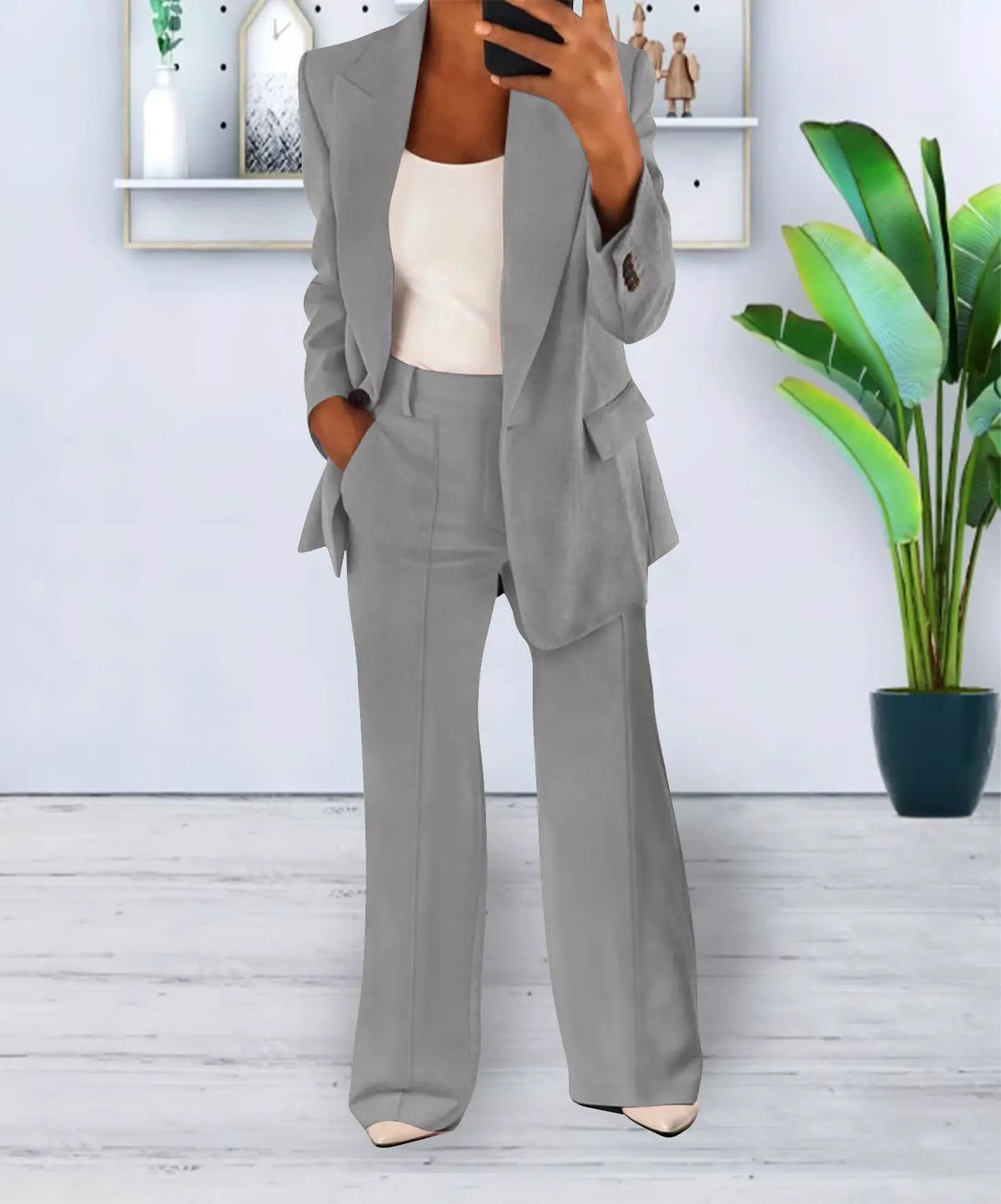 Women's Fashion Leisure Suit Trousers Suit by GJG Denim