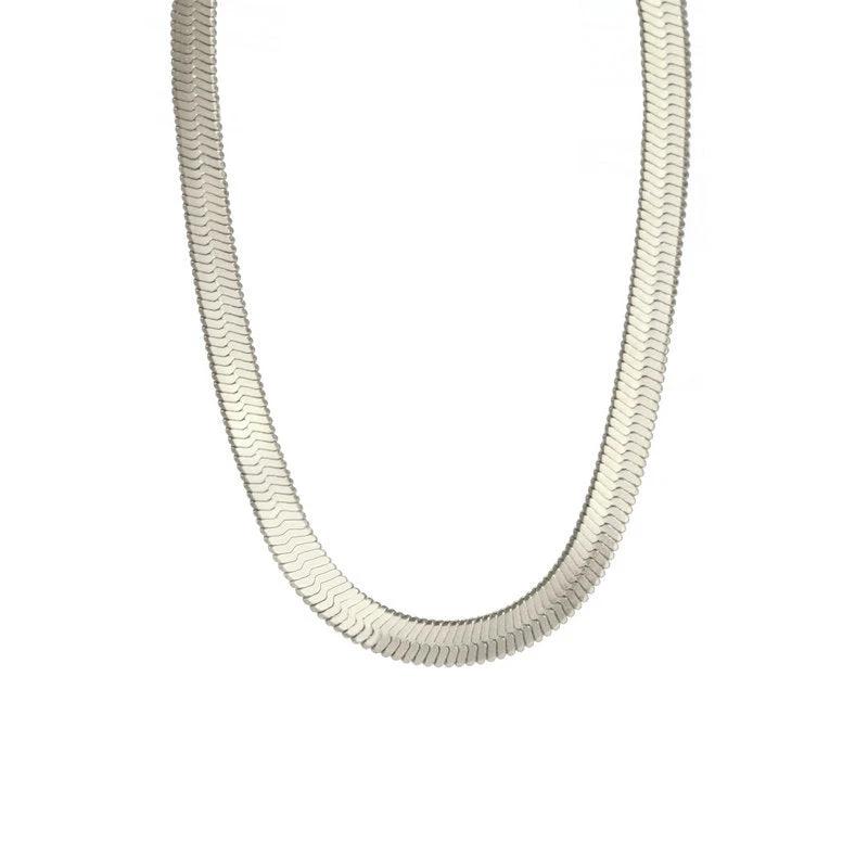 Stainless Steel Snake Chain Necklace For Men by GJG Denim