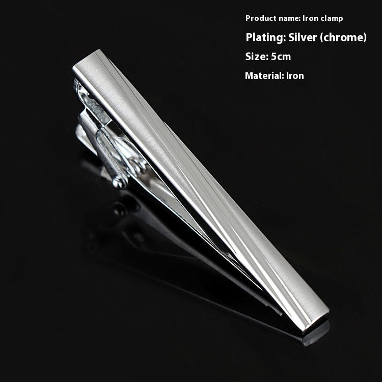 Men's Business Silver Simple Fashion Short Tie Clip