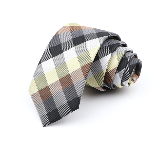 Men's 6cm Casual Ties Skinny Tie Fashion Polyester Plaid