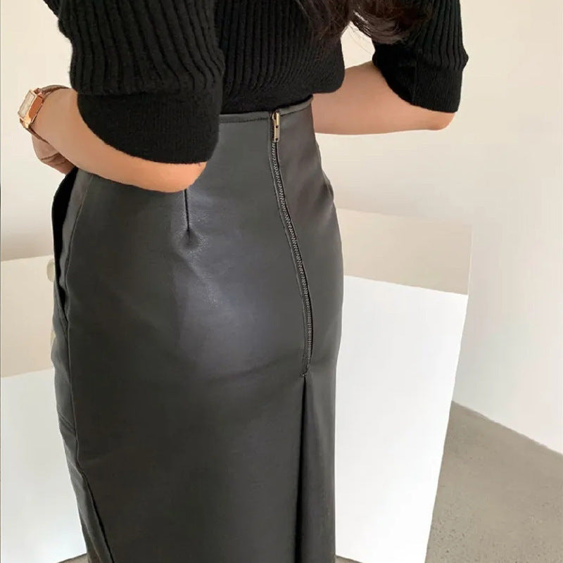 Temperament Deep Split Skirt
