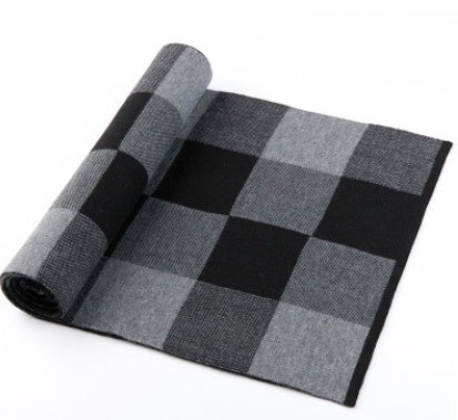 Men's Wool Plaid Scarf