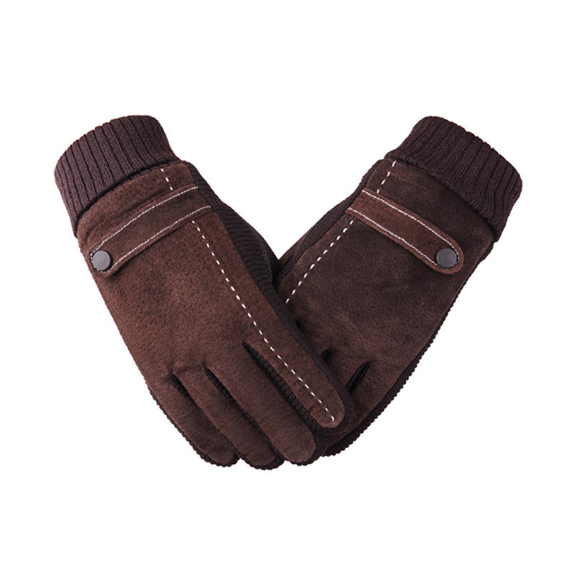Velvet Touch Screen Windproof Gloves For Men