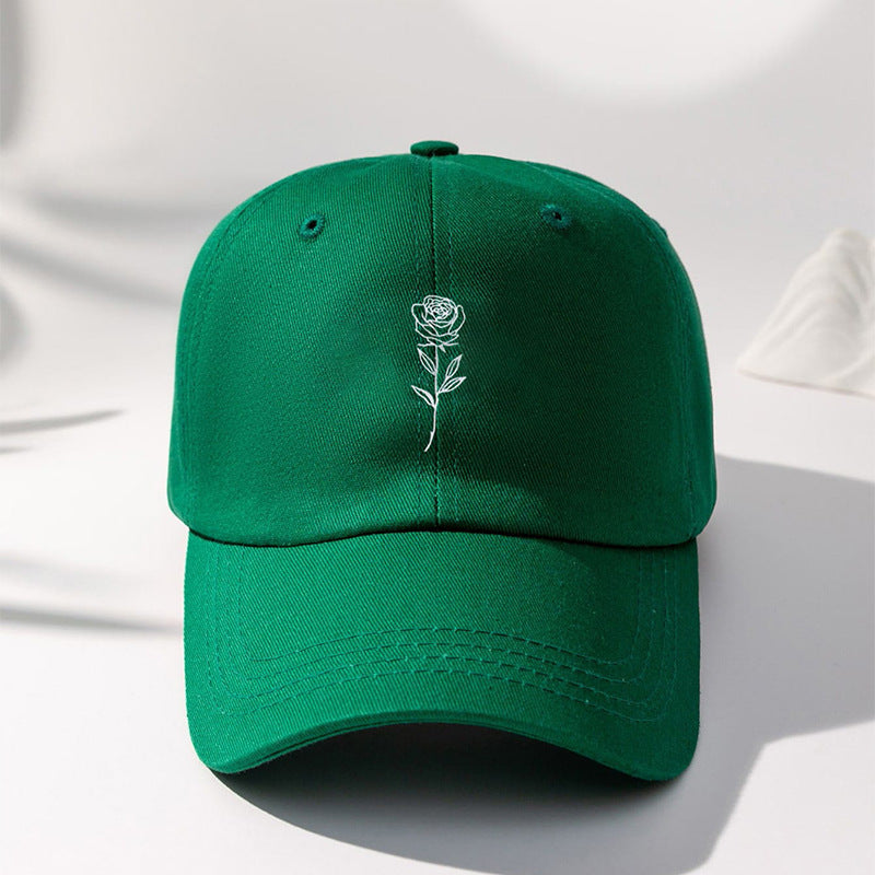 Men's Casual Simple Rose Washed Baseball Cap