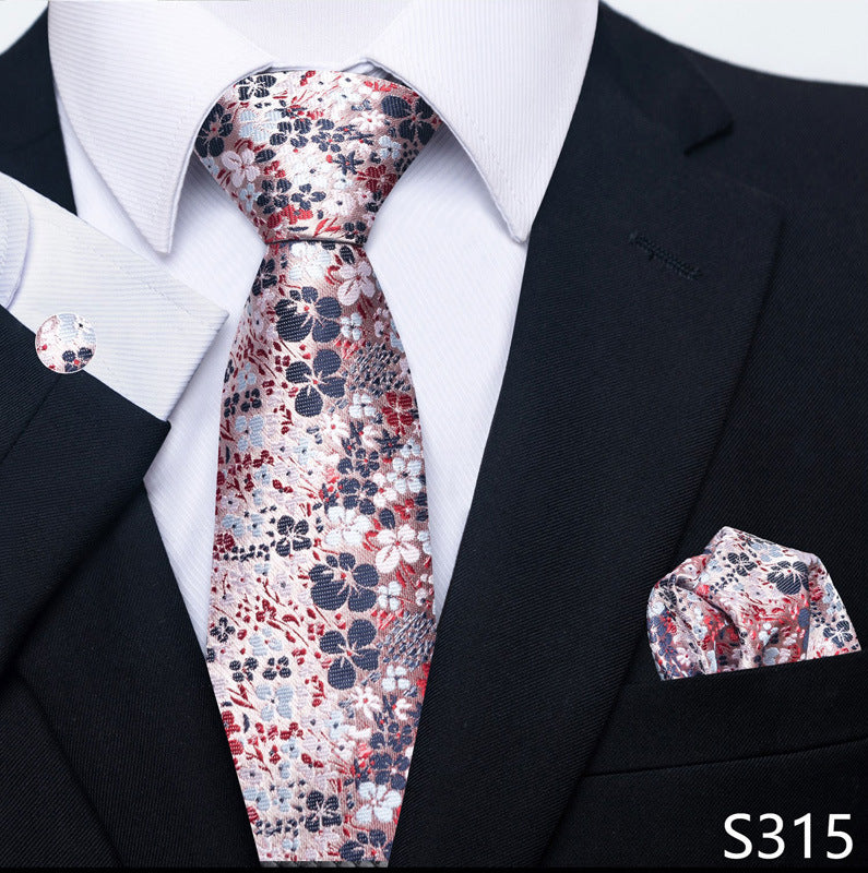 Men's Creative All-match Business Formal Wear Tie Scarf Cufflink Set